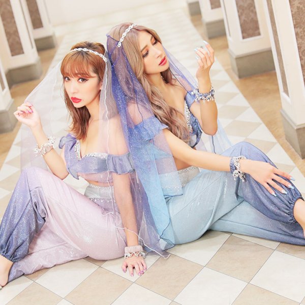 画像18: アラビアンガール/アラジンコスプレセット【ハロウィン4点セット】【S-Mサイズ/2カラー】[HC03] (18)