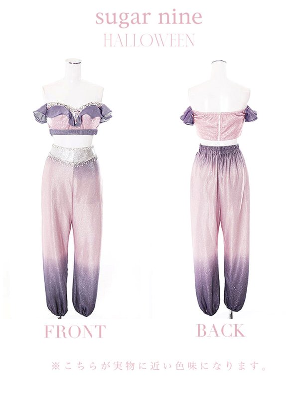 画像13: 【即日発送】アラビアンガール/アラジンコスプレセット【ハロウィン4点セット】【S-Mサイズ/2カラー】[OF01] (13)