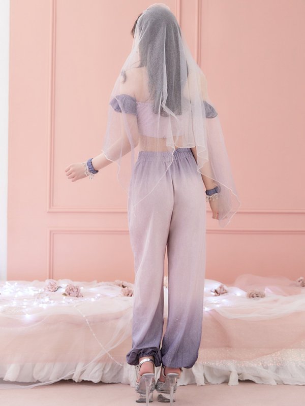 画像6: 【即日発送】アラビアンガール/アラジンコスプレセット【ハロウィン4点セット】【S-Mサイズ/2カラー】[OF01] (6)