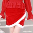 画像4: SALE!【X'mas3点セット】ハイウエストペプラムシフォンサンタコスプレ[YMT] (4)
