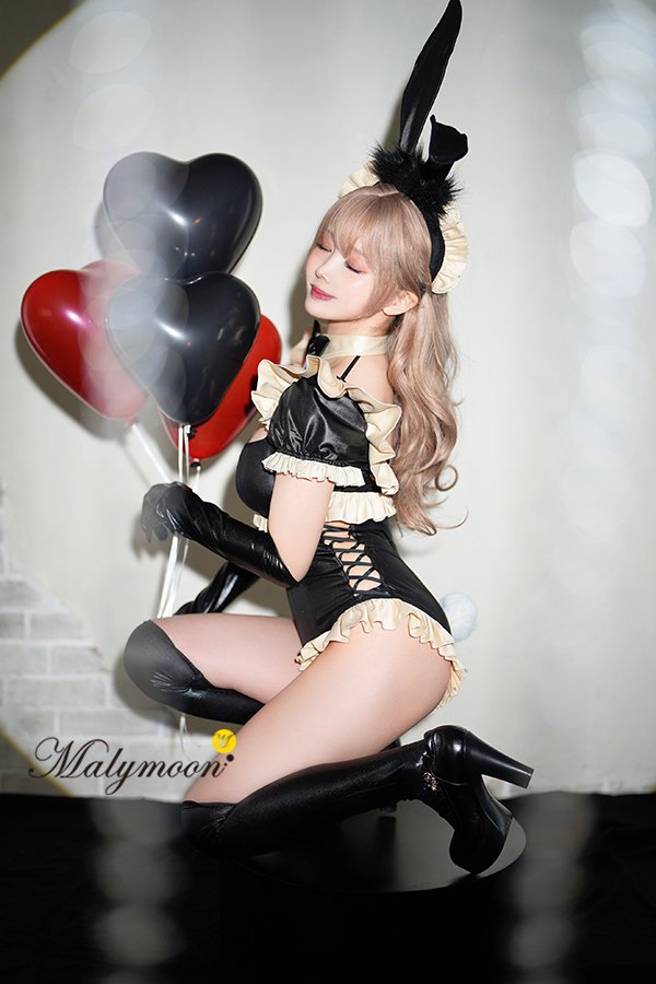 画像6: 【即日発送】フレンチメイドバニー【マリームーン】【ハロウィンコスプレ5点セット】【フリーサイズ/1カラー】[HC03] (6)