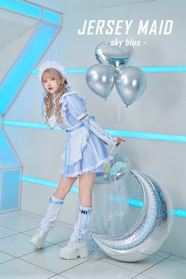 画像10: 【即日発送】アクセントラインハーネスジャージメイド【マリームーン】【ハロウィンコスプレ6点セット】【フリーサイズ/3カラー】[HC03] (10)