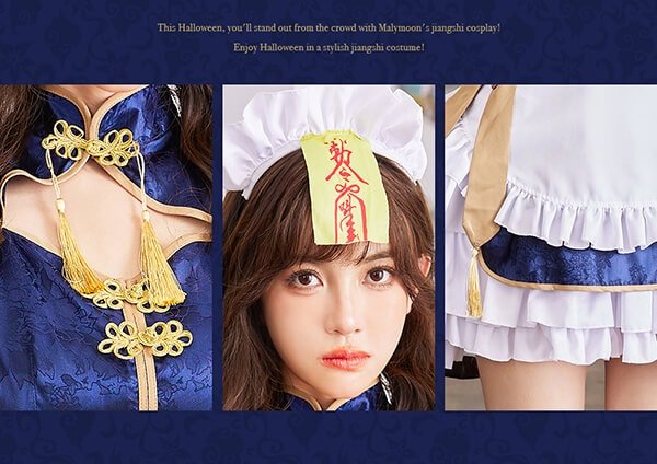 画像6: 【即日発送】トワイライトロイヤルキョンシーメイド【マリームーン】【ハロウィンコスプレ4点セット】【フリーサイズ/1カラー】[HC03] (6)