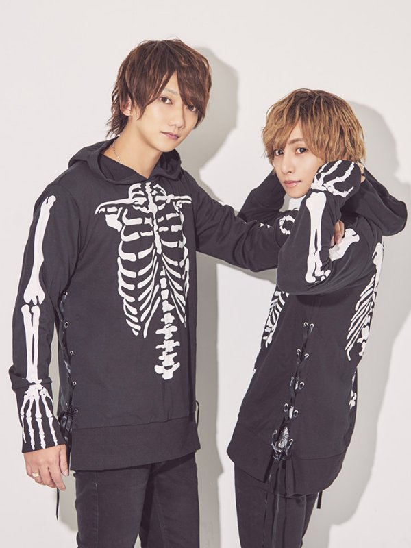 画像5: 【値下げ！】【即日発送】スカルプリントパーカーコスプレ【sugar nineハロウィン】【S-Mサイズ/2カラー】[YMT] (5)