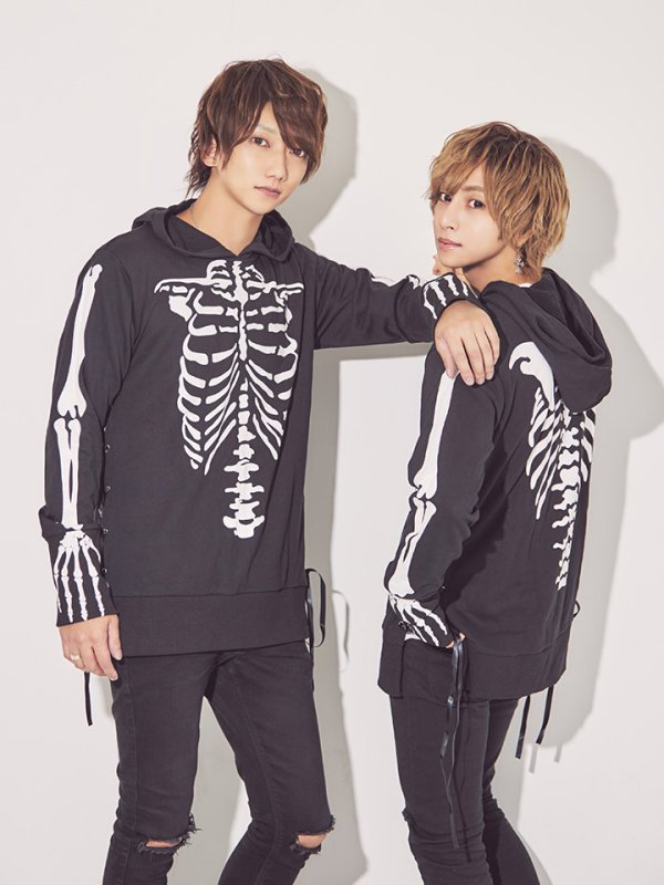 画像11: 【値下げ！】【即日発送】スカルプリントパーカーコスプレ【sugar nineハロウィン】【S-Mサイズ/2カラー】[YMT] (11)