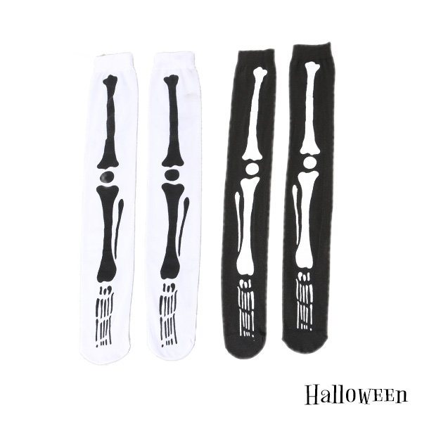 画像2: 【ハロウィンコスプレ/小物】ボーンニーハイソックス【1サイズ/2カラー】[HC03] (2)