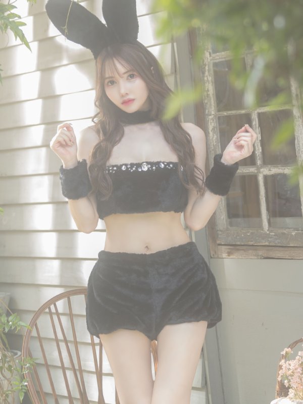 画像7: もこもこバニーコスプレ/アニマルコスプレセット【sugar nineハロウィン6点セット】【FREEサイズ/1カラー】[HC03] (7)