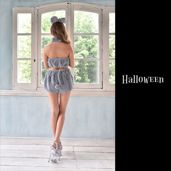 画像9: もこもこバニーコスプレ/アニマルコスプレセット【sugar nineハロウィン6点セット】【FREEサイズ/1カラー】[HC03] (9)