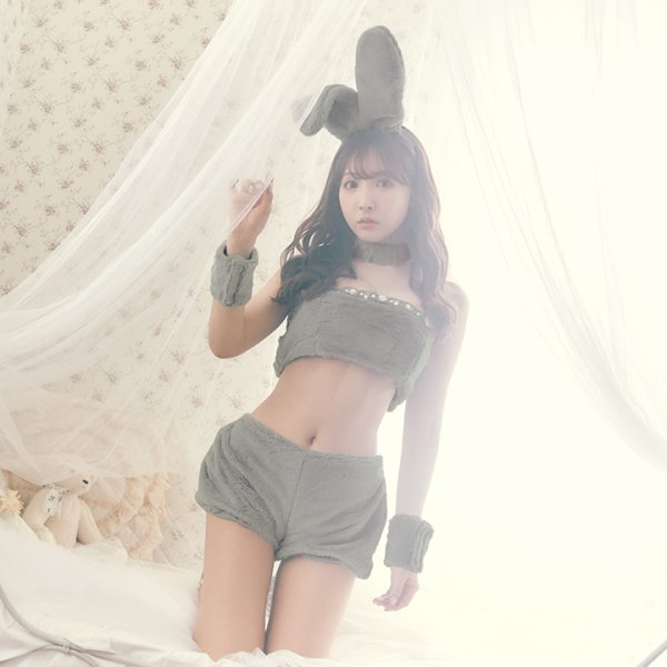 画像4: もこもこバニーコスプレ/アニマルコスプレセット【sugar nineハロウィン6点セット】【FREEサイズ/1カラー】[HC03] (4)