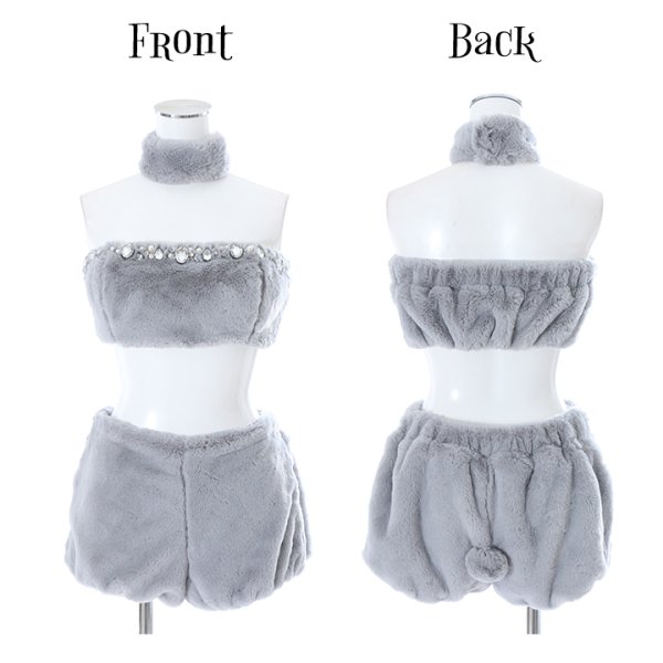 画像12: もこもこバニーコスプレ/アニマルコスプレセット【sugar nineハロウィン6点セット】【FREEサイズ/1カラー】[HC03] (12)