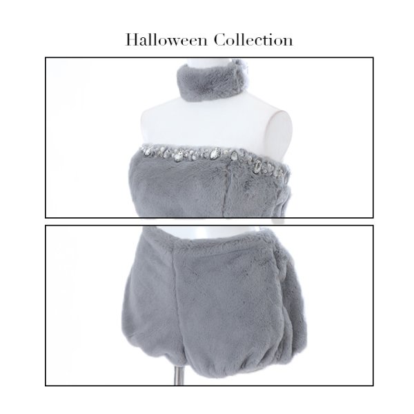 画像13: もこもこバニーコスプレ/アニマルコスプレセット【sugar nineハロウィン6点セット】【FREEサイズ/1カラー】[HC03] (13)