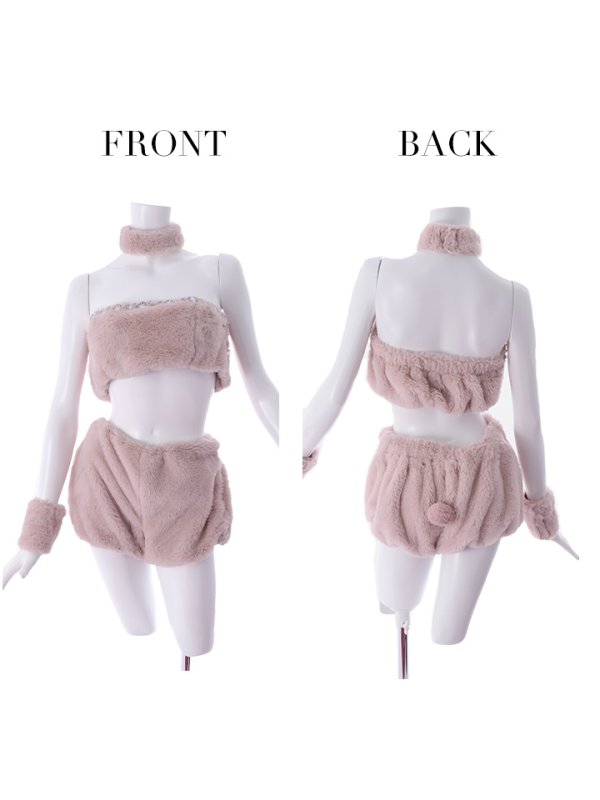 画像16: もこもこバニーコスプレ/アニマルコスプレセット【sugar nineハロウィンコスプレ6点セット】【FREEサイズ/4カラー】[OF01] (16)