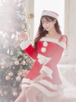 画像23: 【即日発送！】【sugar nine サンタコス 4点セット】【S-XLサイズ/6カラー】グリッターリボン2段フレアサンタコスプレ[YMT] (23)