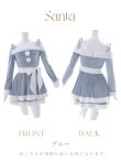 画像38: 【即日発送！】【サンタコス 4点セット】【S-XLサイズ/6カラー】グリッターリボン2段フレアサンタコスプレ[YMT] (38)
