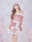 画像22: 【即日発送！】【サンタコス 4点セット】【S-XLサイズ/6カラー】グリッターリボン2段フレアサンタコスプレ[YMT] (22)