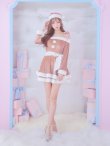 画像18: 【即日発送！】【サンタコス 4点セット】【S-XLサイズ/6カラー】グリッターリボン2段フレアサンタコスプレ[YMT] (18)