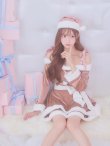 画像19: 【即日発送！】【サンタコス 4点セット】【S-XLサイズ/6カラー】グリッターリボン2段フレアサンタコスプレ[YMT] (19)