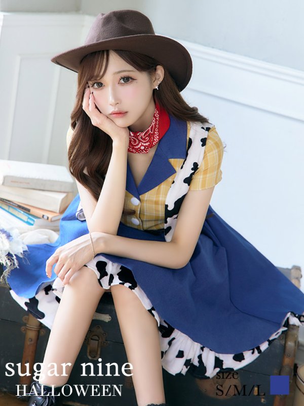 画像2: 【SALE!!】【即日発送】カウガールコスプレセット【sugar nineハロウィンコスプレ5点セット】【S-XLサイズ/1カラー】【HC02】 (2)