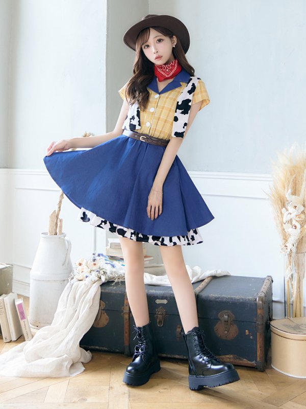 画像5: 【SALE!!】【即日発送】カウガールコスプレセット【sugar nineハロウィンコスプレ5点セット】【S-XLサイズ/1カラー】【HC02】 (5)