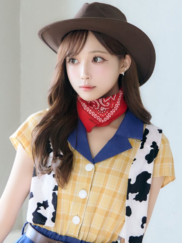 画像7: 【SALE!!】【即日発送】カウガールコスプレセット【sugar nineハロウィンコスプレ5点セット】【S-XLサイズ/1カラー】【HC02】 (7)