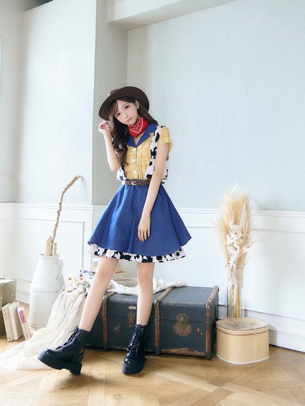 画像10: 【SALE!!】【即日発送】カウガールコスプレセット【sugar nineハロウィンコスプレ5点セット】【S-XLサイズ/1カラー】【HC02】 (10)