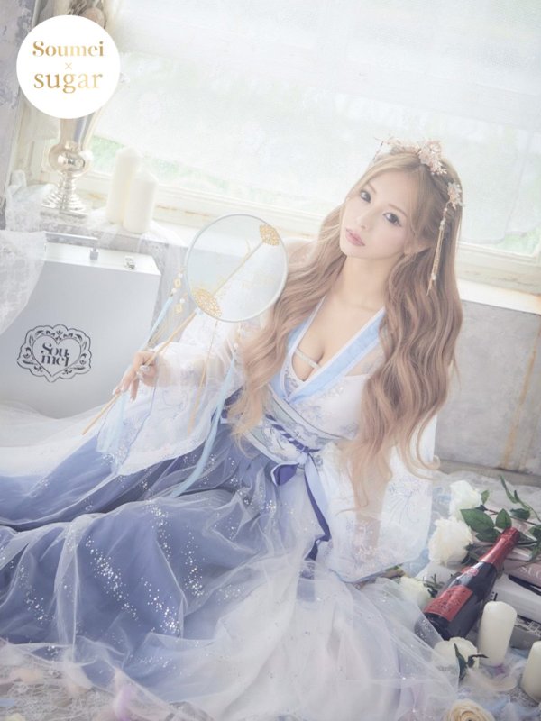 画像2: 【即日発送】門りょうちゃん着用 漢服コスプレセット【sugar nineハロウィン3点セット】【フリーサイズ/1カラー】(SE03SB/H1001SB)【HC03】 (2)