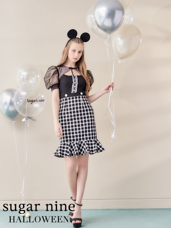 画像2: 【SALE!!】【即日発送】ブラックマウスコスプレ/ワンピースコスプレ【sugar nineハロウィン2点セット】【S-Lサイズ/1カラー】[OF01] (2)