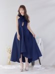 画像2: XS-Lサイズあり【Jessica/ジェシカ】ワンカラー/ バンテージ/ テールカット/ Aライン/ ワンピース/ マキシ丈/ キャバドレス【HC03】 (2)