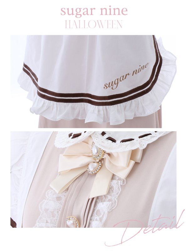 画像16: 【SALE!!】【即日発送】クラシカルメイドコスプレ【sugar nineハロウィン4点セット】【S-Lサイズ/2カラー】[OF01] (16)