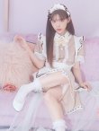画像12: 【値下げ！】【即日発送】【ハロウィン】緩苺ちゃん着用 クラシカルメイドコスプレ 【コスプレ4点セット】【S-Lサイズ/2カラー】[YMT (12)