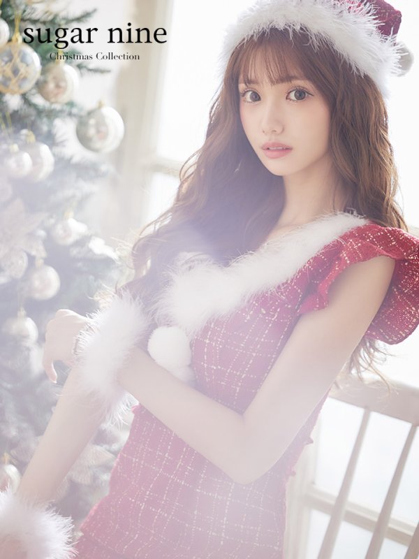 画像3: 【即日発送】ツイードマーメイドドレスサンタ【sugar nine サンタコス 4点セット】【S-XLサイズ/2カラー】[HC02] (3)
