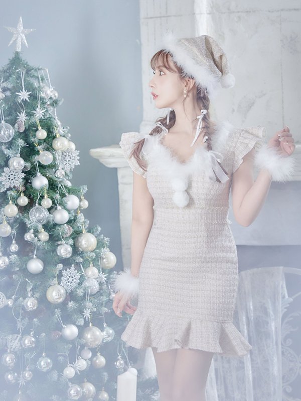 画像8: 【即日発送】ツイードマーメイドドレスサンタ【sugar nine サンタコス 4点セット】【S-XLサイズ/2カラー】[YMT] (8)