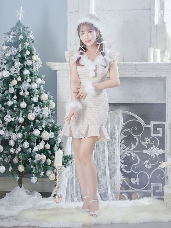 画像9: 【即日発送】ツイードマーメイドドレスサンタ【sugar nine サンタコス 4点セット】【S-XLサイズ/2カラー】[YMT] (9)