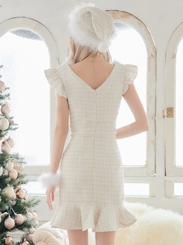 画像6: 【即日発送】ツイードマーメイドドレスサンタ【sugar nine サンタコス 4点セット】【S-XLサイズ/2カラー】[YMT] (6)