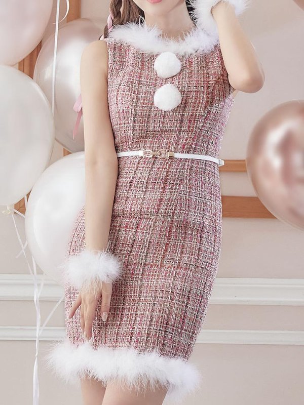 画像23: SALE!ミディアム丈/ ツイード/ ワンピースタイトサンタ【sugar nine サンタコス 5点セット】【XS-XLサイズ/3カラー】[YMT] (23)