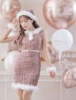 画像27: SALE!ミディアム丈/ ツイード/ ワンピースタイトサンタ【sugar nine サンタコス 5点セット】【XS-XLサイズ/3カラー】[YMT] (27)
