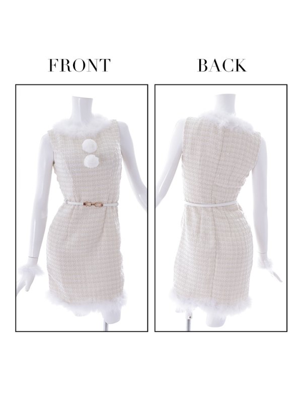 画像30: SALE!ミディアム丈/ ツイード/ ワンピースタイトサンタ【sugar nine サンタコス 5点セット】【XS-XLサイズ/3カラー】[YMT] (30)