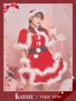 画像1: 【即日発送】ポンチョ付き2段フレアサンタ【sugar nine サンタコス 6点セット】【S-XLサイズ/1カラー】[YMT] (1)