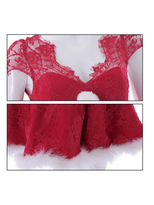 画像11: SALE!総レースフレアサンタ【sugar nine サンタコス 5点セット】【XS-Lサイズ/1カラー】[YMT] (11)