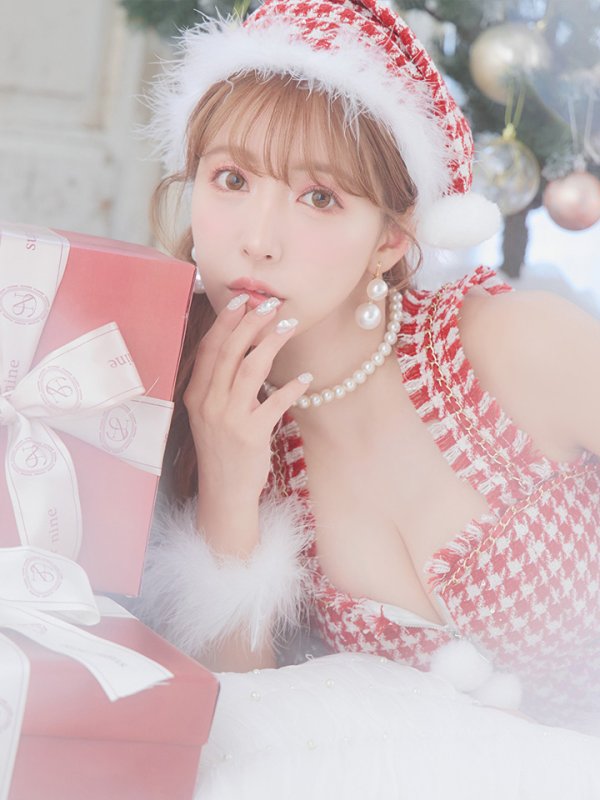 画像11: SALE!【XS-XLサイズ/2カラー】チェーンモチーフフロントジップタイトドレスサンタコスプレ[YMT] (11)