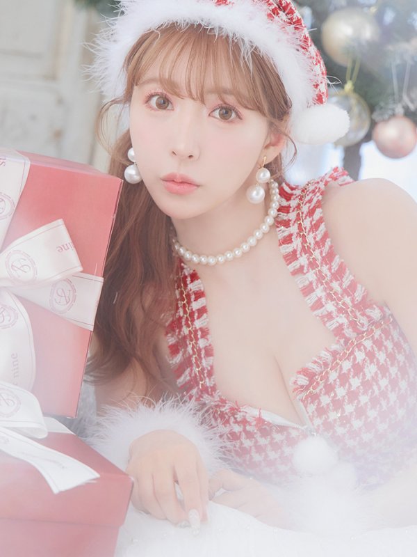 画像13: SALE!【XS-XLサイズ/2カラー】チェーンモチーフフロントジップタイトドレスサンタコスプレ[YMT] (13)