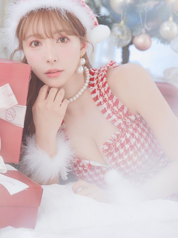 画像14: SALE!【XS-XLサイズ/2カラー】チェーンモチーフフロントジップタイトドレスサンタコスプレ[YMT] (14)