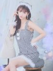 画像21: SALE!【XS-XLサイズ/2カラー】チェーンモチーフフロントジップタイトドレスサンタコスプレ[YMT] (21)