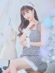 画像29: SALE!【XS-XLサイズ/2カラー】チェーンモチーフフロントジップタイトドレスサンタコスプレ[YMT] (29)