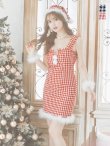 画像20: SALE!【サンタコス 4点セット】【XS-XLサイズ/2カラー】チェーンモチーフフロントジップタイトドレスサンタコスプレ[YMT] (20)