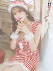 画像21: SALE!【サンタコス 4点セット】【XS-XLサイズ/2カラー】チェーンモチーフフロントジップタイトドレスサンタコスプレ[YMT] (21)