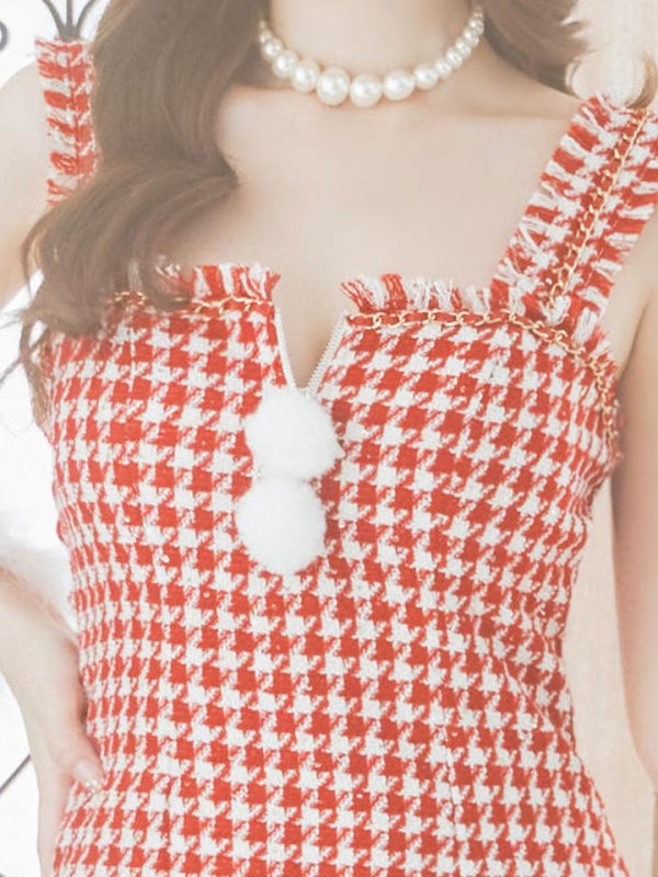 画像37: SALE!【サンタコス 4点セット】【XS-XLサイズ/2カラー】チェーンモチーフフロントジップタイトドレスサンタコスプレ[YMT] (37)