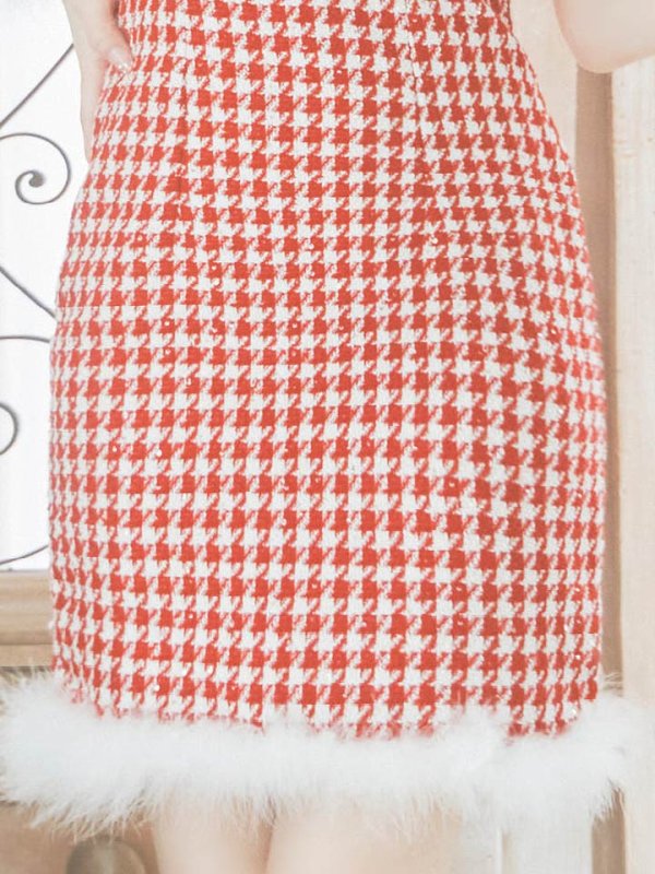 画像38: SALE!【サンタコス 4点セット】【XS-XLサイズ/2カラー】チェーンモチーフフロントジップタイトドレスサンタコスプレ[YMT] (38)