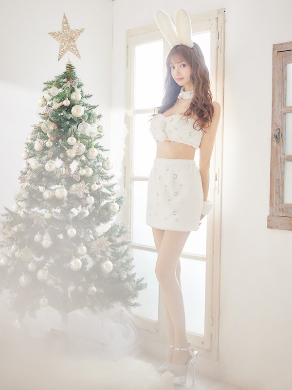 画像5: 【即日発送】もこもこバニービジューセットアップサンタ【sugar nine サンタコス 8点セット】【XS-Mサイズ/1カラー】[YMT] (5)