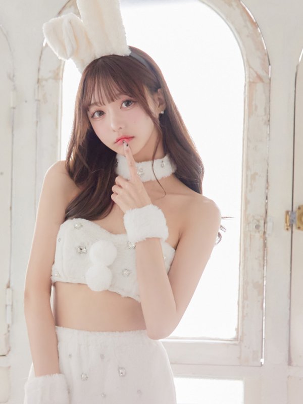 画像9: 【即日発送】もこもこバニービジューセットアップサンタ【sugar nine サンタコス 8点セット】【XS-Mサイズ/1カラー】[OF01] (9)